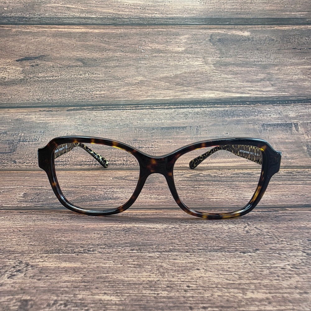 Coach HC 8232 L1010 Dark Tortoise Eyeglass Frames 56-17-140 Signature Logo